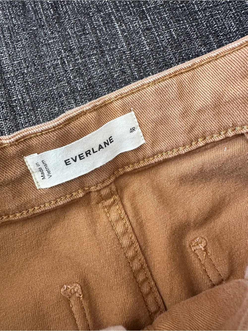 Everlane Barrel Pants Women’s 4 Tan Camel Organic Cotton High Rise